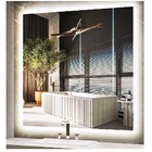 Espelho Lapidado Bisotê Iluminado Com Led Frio - 40x40cm