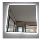 Espelho Lapidado Bisotê Iluminado Com Led Frio - 60x60cm