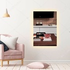 Espelho Lapidado Bisotê Iluminado Com Led Quente - 40x70cm