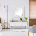 Espelho Lapidado Bisotê Iluminado Com Led Quente - 70x70cm