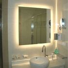 Espelho Lapidado Bisotê Iluminado Com Led Quente - 80x80cm