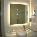 Espelho Lapidado Bisotê Iluminado Com Led Quente - 90x90cm