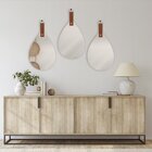 Espelho Lapidado Decorativo Gota 20x30cm Com Pendurador Embut