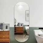 Espelho Lapidado Oval Iluminado Com Led Frio - 50x120cm