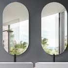 Espelho Lapidado Oval Iluminado Com Led Frio - 50x80cm