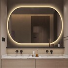 Espelho Lapidado Oval Iluminado Com Led Quente - 60x80cm