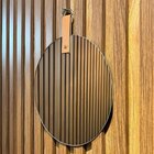 Espelho Lapidado Redondo 40cm Com Pendurador E Argola Para Ba