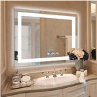 Espelho Led3 cores Botões 100x50 C/ Música som Desembaçador