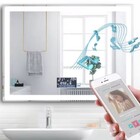 Espelho Led 100x50 Visor Inteligente Toca Musica Bluetooth De