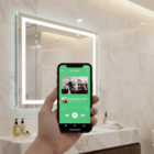 Espelho Led 3 cores 100x60 Inteligente Toca Musica Bluetooth