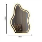 Espelho Led 3 Cores Banheiro Organico Touch C/ Desembaçador 1