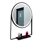 Espelho Led 3 Cores Frio Neutro Quente Redondo 60 Cm Moldura