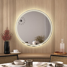 Espelho Led 3 Cores Redondo Banheiro Dual Touch C/ Desembaçad