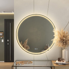 Espelho Led 3 Cores Redondo Banheiro Dual Touch C/ Desembaçad