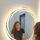 Espelho Led  90cm grande Redondo Bivolt  Touch Luz Quente Ama