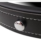 Espelho Led Adnet 50cm Preto Alça De Couro Preto