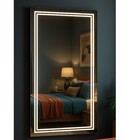 Espelho Led Branco Frio 80x100 Cm Retangular Jateado Lapidado