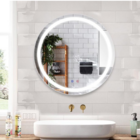 Espelho Led frio 60cm Redondo Com Bluetooth Banheiro caixas s