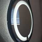 Espelho Led Frio Adnet 60cm Preto Alça Preto