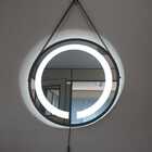 Espelho Led Frio Adnet 60cm Preto Alça Preto