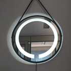 Espelho Led Frio Adnet 60cm Preto Alça Preto