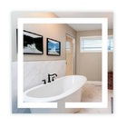 Espelho Led Frio Quadrado Iluminado Jateado - 60x60cm