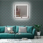 Espelho Led Frio Quadrado Iluminado Jateado - 60x60cm