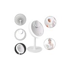 Espelho Led Maquiagem Make Ventilador Touch Branco Ft-26