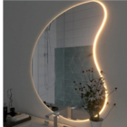 Espelho Led Orgânico Com Luz Quente Iluminação Botão Touch Sc