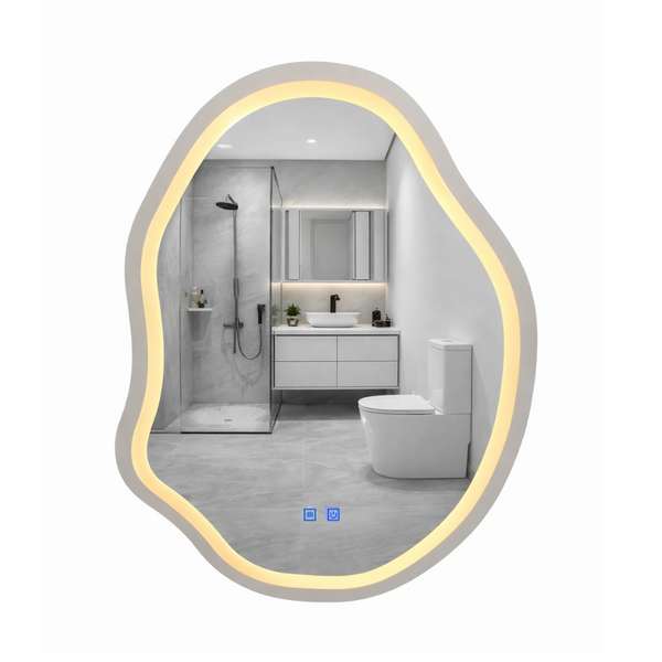 Espelho LED para Banheiro 80x60cm com Desembacador e Touch In