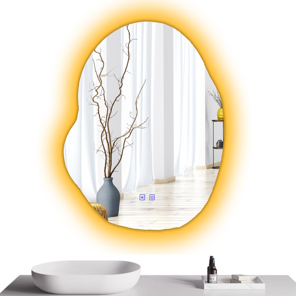 Espelho LED para Banheiro 80x60cm com Desembacador e Touch In