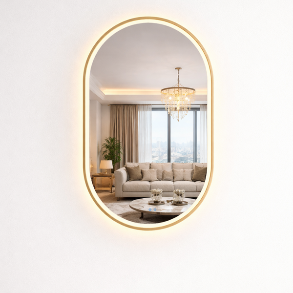 Espelho LED para Banheiro 80x60cm com Desembacador e Touch In