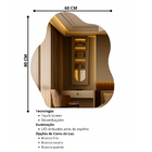 Espelho LED para Banheiro 80x60cm com Desembacador e Touch In