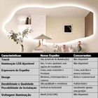 Espelho LED para Banheiro Sala Quarto 150x60cm com Touch Inte
