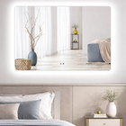 Espelho LED Para Banheiro Touch 3 Cores de Luz Com Desembaçad