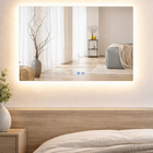 Espelho LED Para Banheiro Touch 3 Cores de Luz Com Desembaçad