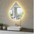 Espelho Led quente 3000k Orgânico 53 x 70  Formato Gota pingo