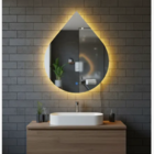 Espelho Led quente 3000k Orgânico 53 x 70  Formato Gota pingo