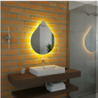 Espelho Led quente 3000k Orgânico 53 x 70  Formato Gota pingo