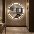 Espelho LED Redondo Touch 3 Cores de Luz Com Desembaçador e D