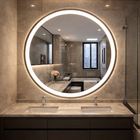 Espelho LED Redondo Touch 3 Cores de Luz Com Desembaçador e D