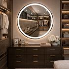 Espelho LED Redondo Touch 3 Cores de Luz Com Desembaçador e D