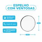 Espelho Lente Aumento Zoom 10x Maquiagem Ventosa Barba 14cm