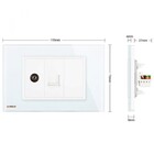 Espelho Livolo C/1 Entrada P/Tv (IEC / Dvb-t Tv / Pal Jack Fê