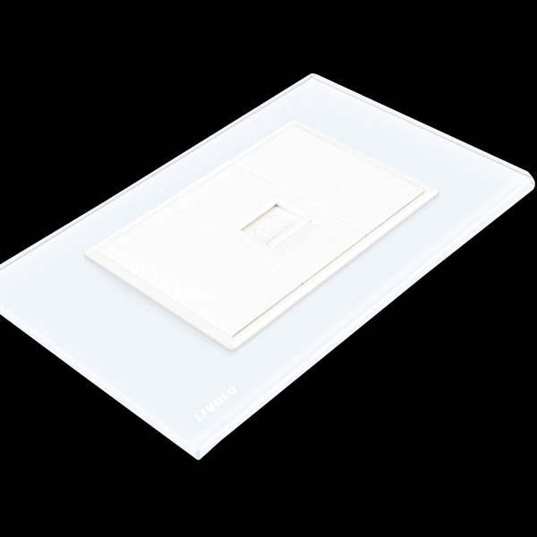 Espelho Livolo Com 1 Entrada Para Telefone (rj11) - Branco -