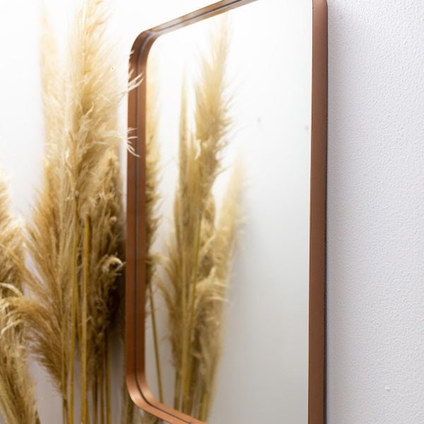 Espelho Luxo Quadrado Retrô 60x60cm Banheiro Sala Quarto Hall