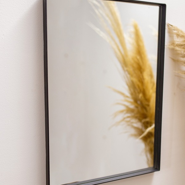 Espelho Luxo Quadrado Retrô 60x60cm Banheiro Sala Quarto Hall