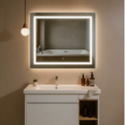 Espelho luz Iluminado 80x50  Led frio Botão Touch Bluetooth c