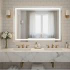 Espelho luz Iluminado 80x50  Led frio Botão Touch Bluetooth c