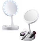 Espelho Luz Led Ring Light Mesa Maquiagem Portátil